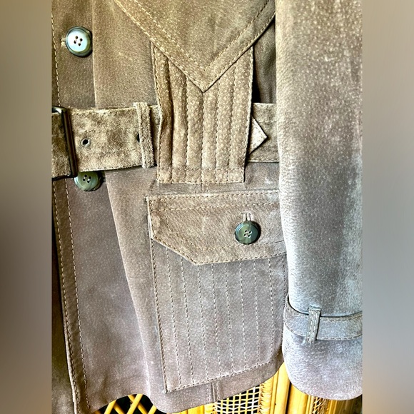 Men’s vintage suede leather coat - size 40 - Picture 6 of 15